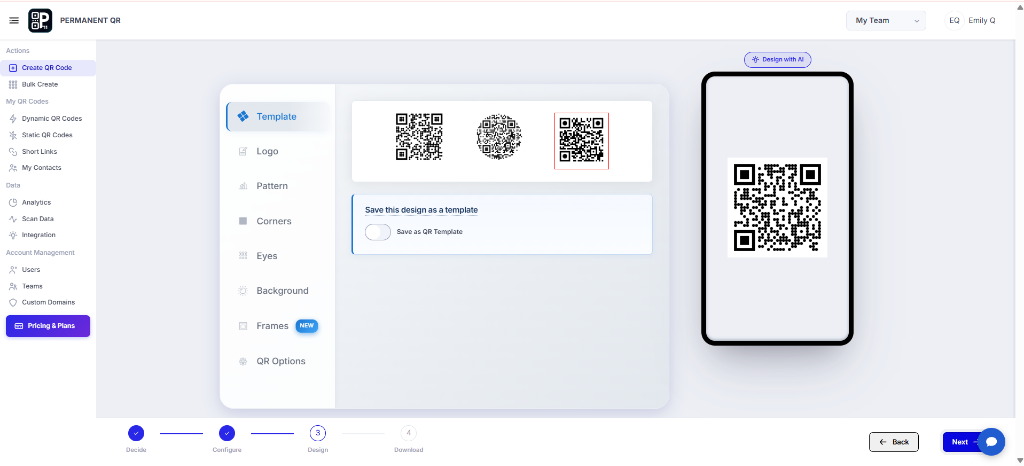 Customize the appearance of your App Download QR Code.