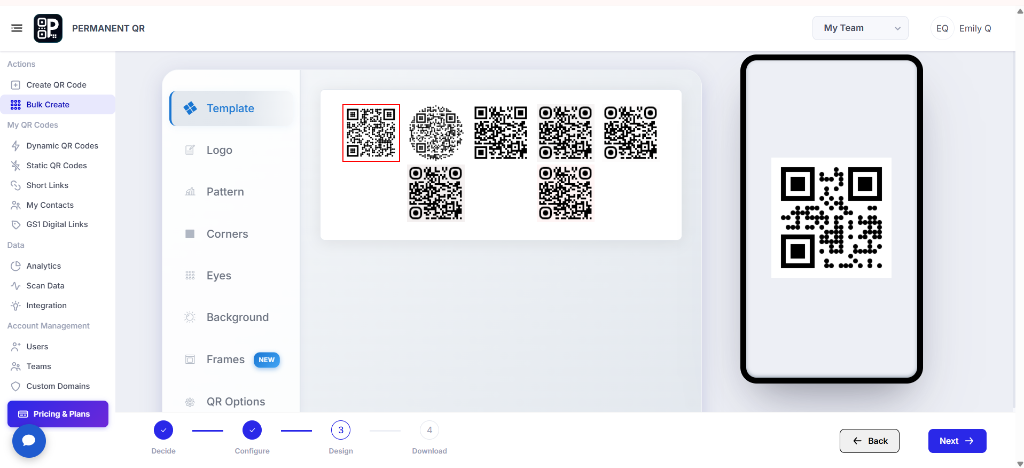 Customize Bulk Coupon Code QR Code design