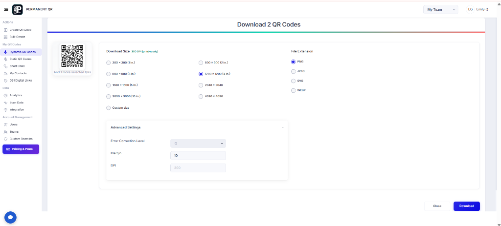 Download Bulk Coupon Code QR Codes