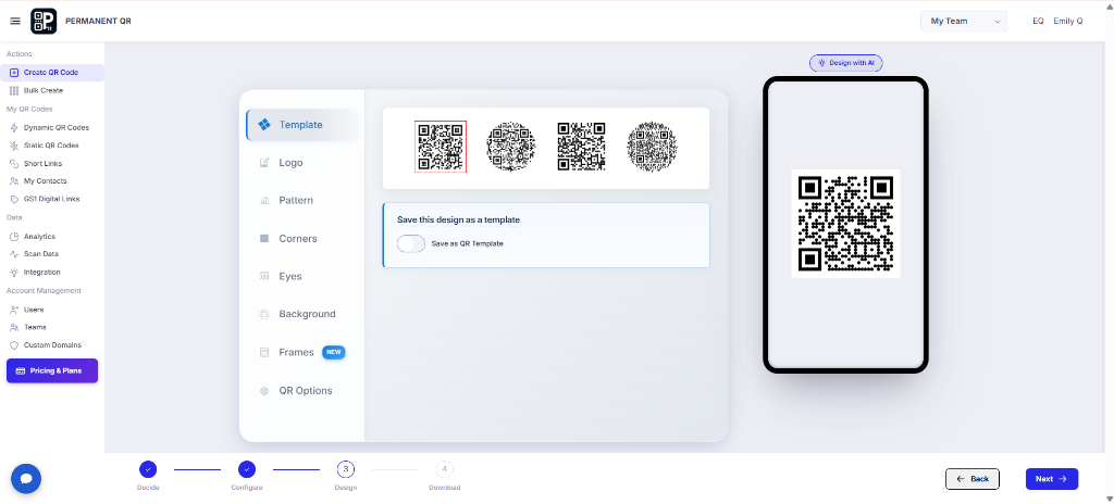 Customize Pass QR Code design