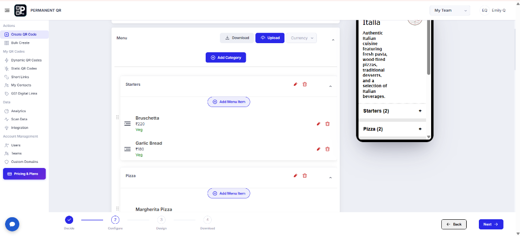 Add Restaurant Menu Items