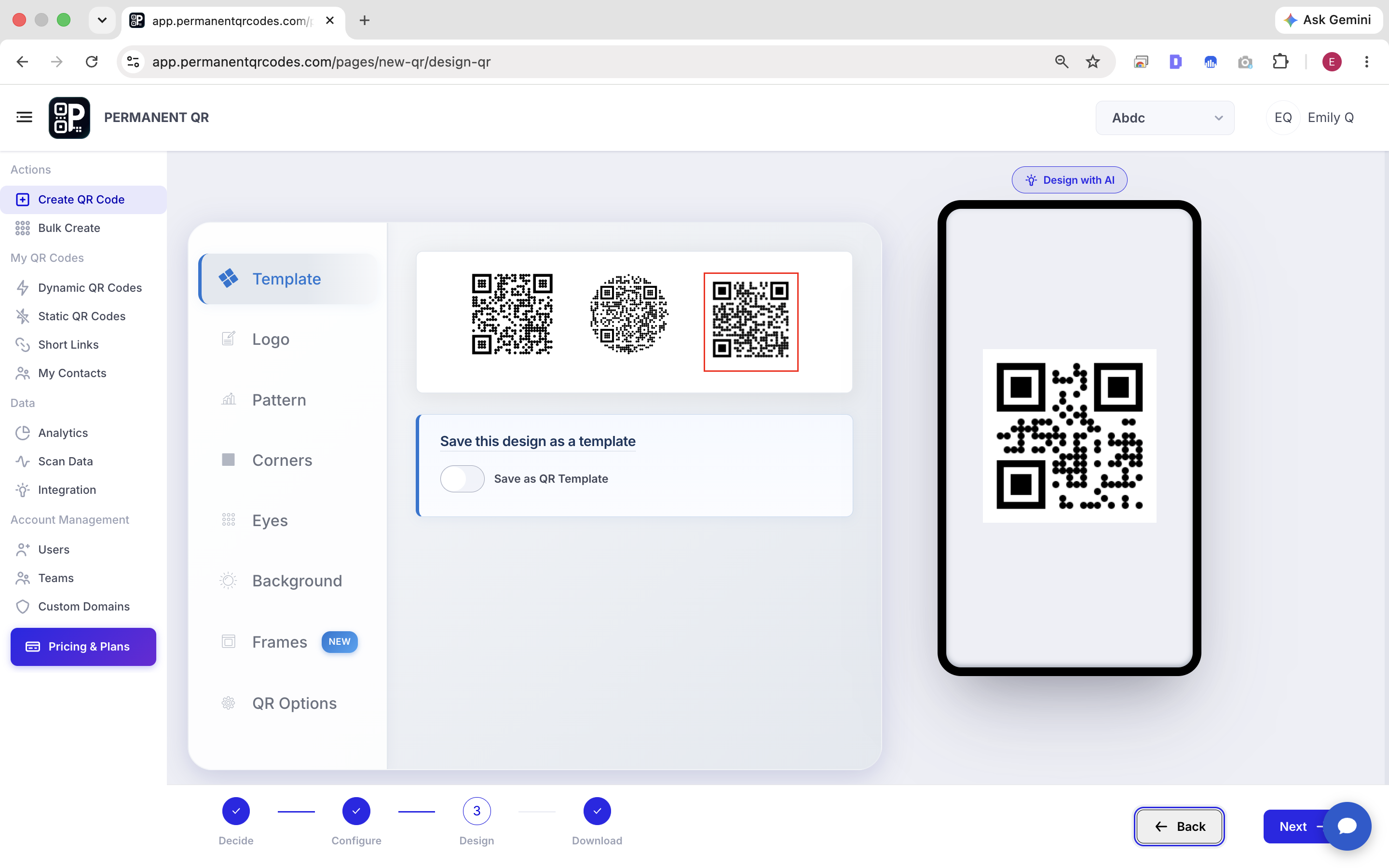 Customize QR Code design